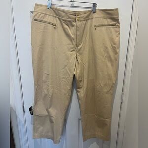 Lauren Ralph Lauren Cropped Dress Pants‎ 20W Straight Leg Stretch Comfort Casual